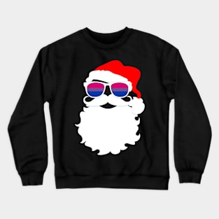 Santa Claus Bisexual Pride Flag Sunglasses Crewneck Sweatshirt